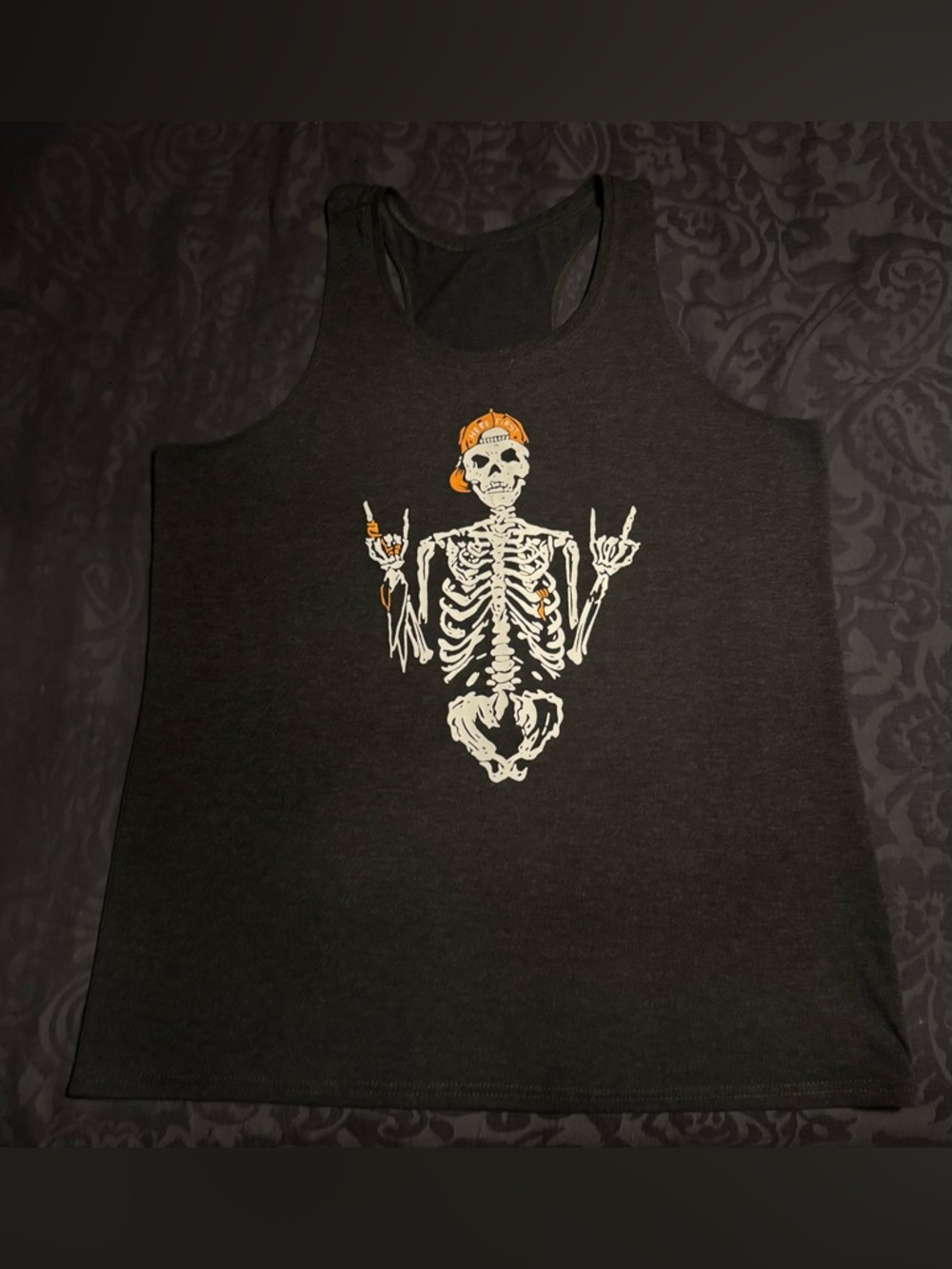 Skeleton Halloween Grunge Rock Tank Top Women’s XL